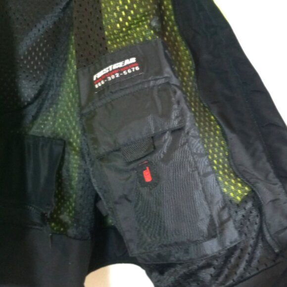 Women’s Hi-Vis Yellow-Black Mesh Motorcycle Jacket 3XL Yellow Black CE Armor EUC - Picture 8 of 16